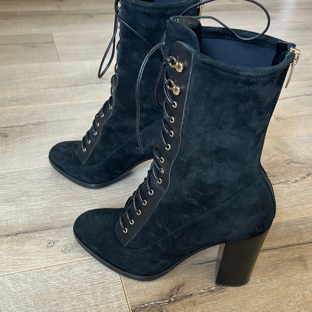 Sergio Rossi black suede boots